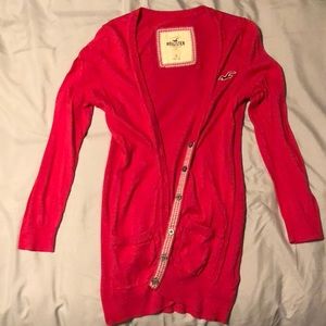 Pink Hollister Cardigan, Size Small